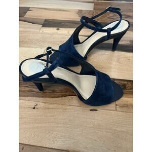 Vince Camuto Women's Razanya Ankle Strap High Heel Heeled Sandal 7.5 Navy Blue